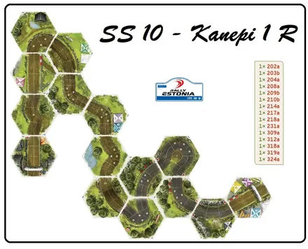 Layout of SS10 - Kanepi 1 R